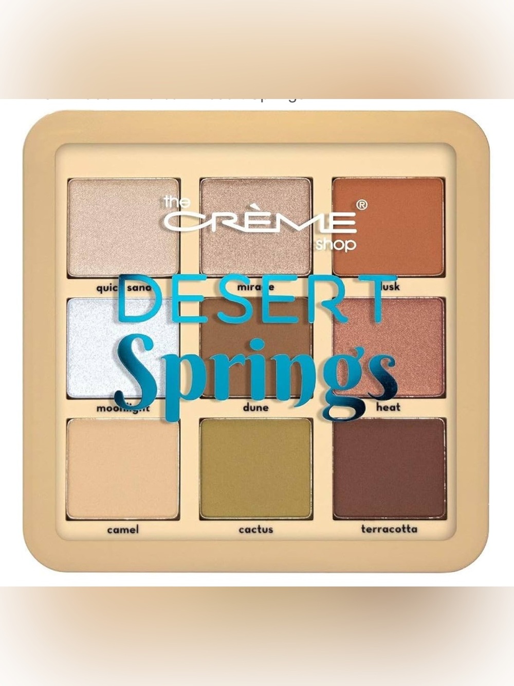 The Crème Shop Desert Springs 9-Color Eyeshadow Palette - Warm Neutrals & Bronze